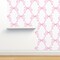 Rococo Ribbon Pink On White Traditional Classic Valentine Feminine Custom Removable Wallpaper by Spoonflower Peel & Stick Wallpaper 2FT Wide